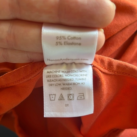 Hanna Andersson Super Soft Red Pepper Skater Dress Size 85 - Picture 3 of 3